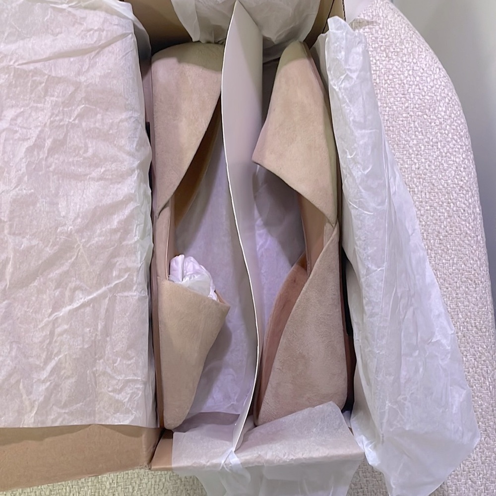 J Crew Beige Suade D’Orsay Flats